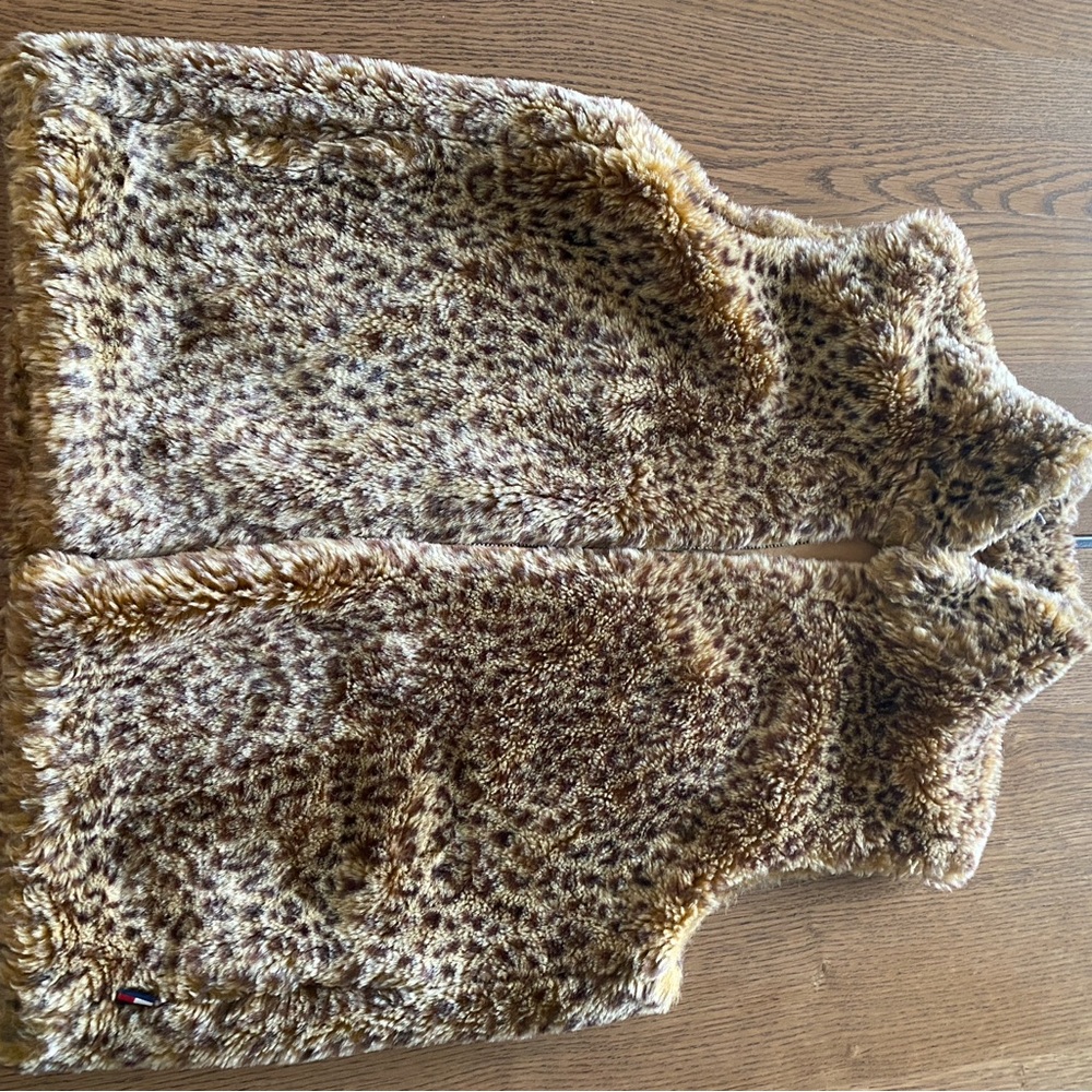 Leopard Print Faux Fur Vest
